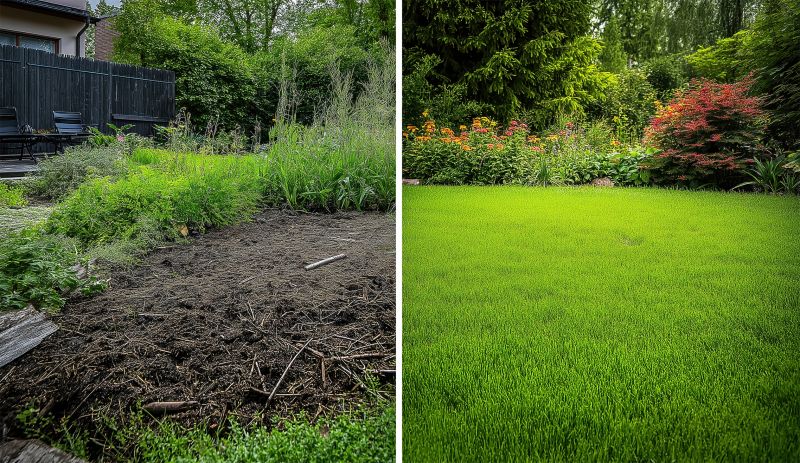 Before and After Yard Flattening